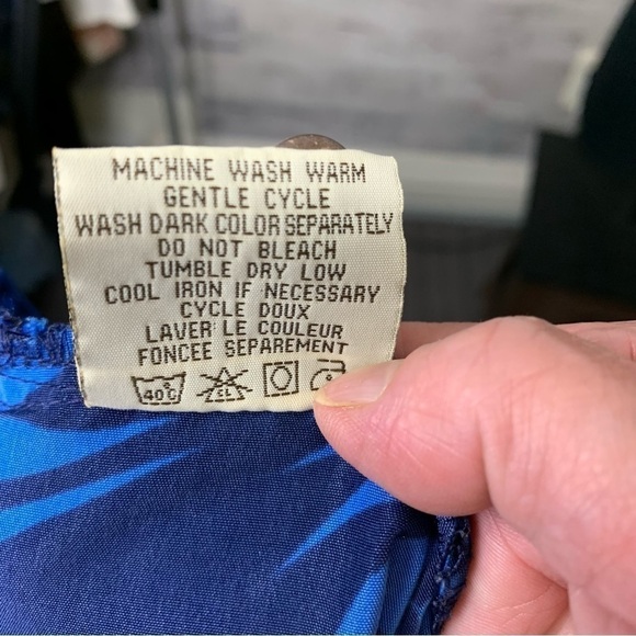 Maui Hawaii Vintage Blue Black Tropical Casual Button Up Shirt Drinks Prints S - Picture 10 of 11